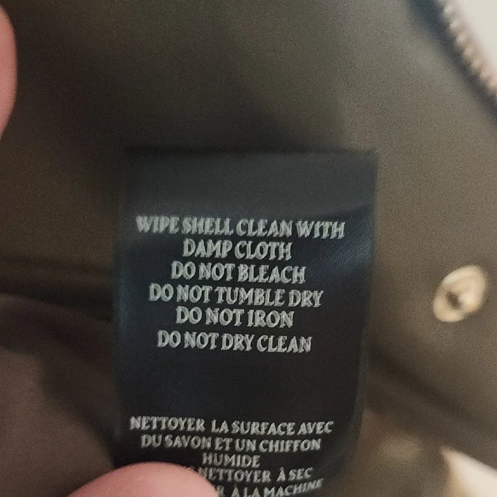 Blank NYC‎ Dark Olive Faux Leather Jacket, Size Large